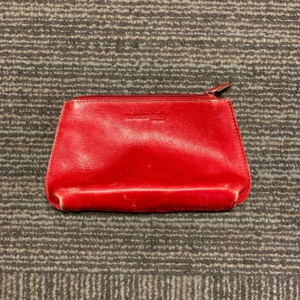 Kenneth Cole small red leather clutch hand bag